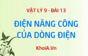 Công thức tính công của dòng điện, sự chuyển hóa điện năng thành các dạng năng lượng khác - Vật lý 9 bài 13